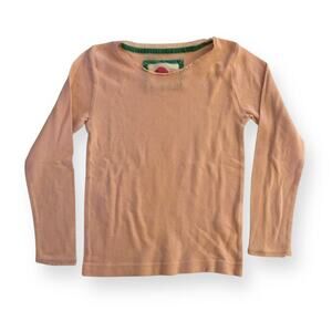 Mini Boden pale pink pointelle top